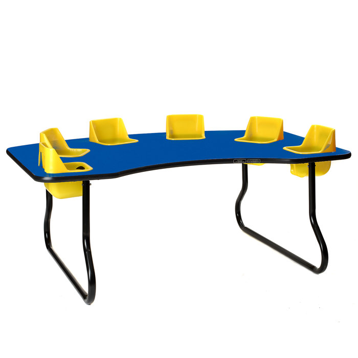 Toddler Tables Laminate Adjustable Novelty 6 Students Activity Table